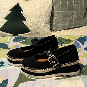Chelsea & Violet black platform Mary Jane’s.